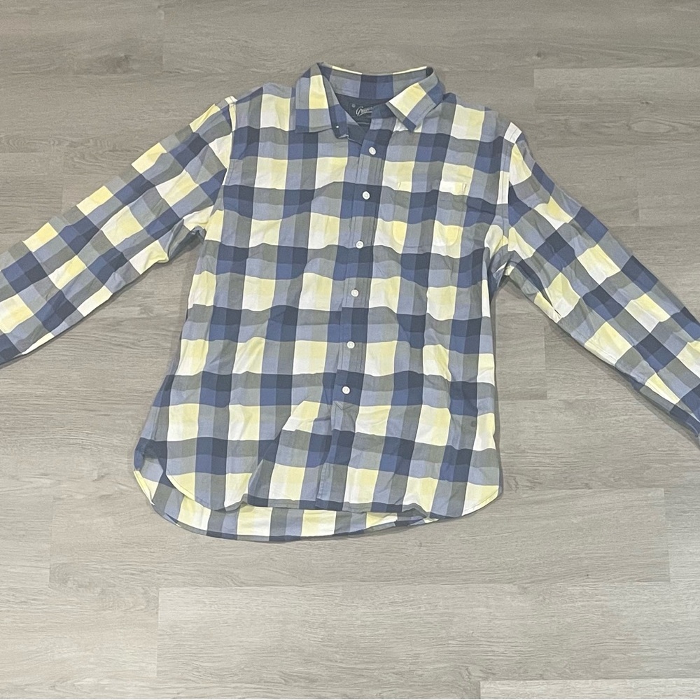 Grayers Blue and Yellow Button-Down-Size XL